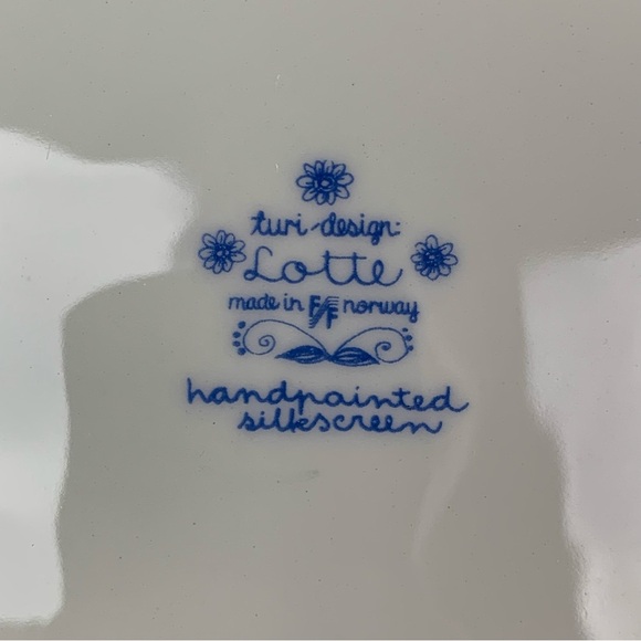 Figgjo Flint Turi Design Lotte Norway Serving Plate  MCM Silkscreen Vtg Floral - Picture 6 of 10